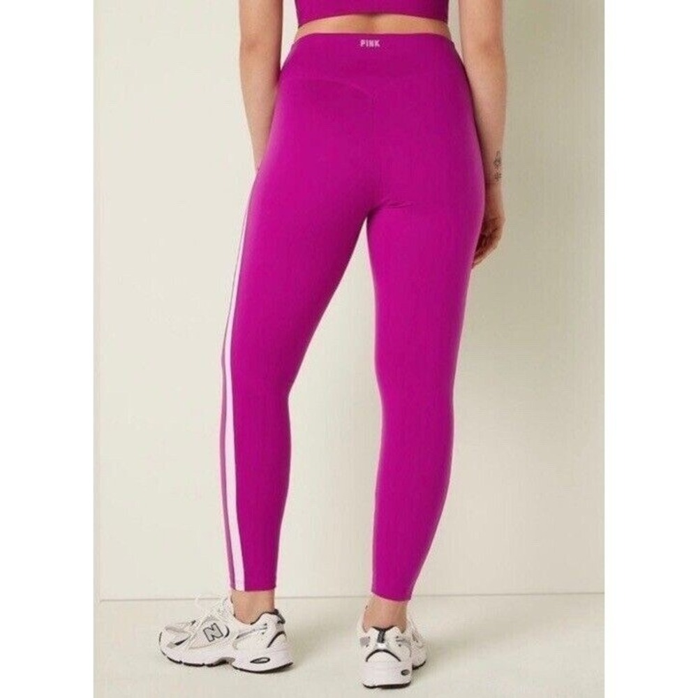 PINK Victoria's Secret Ultimate Leggings Womens XS Purple Side Stripe NWT